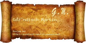 Gündisch Martin névjegykártya